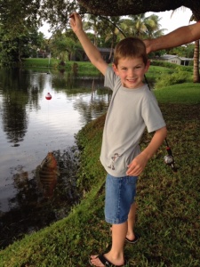 Chris fishing two weeks prior to diagnosis; July 2012