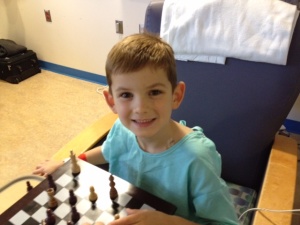 At Children's Hospital for surgery; August 2012